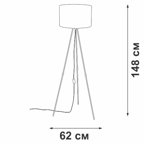 Светильник напольный 1xE27 макс. 40Вт Vitaluce V2957-0/1P