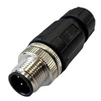 Разъем М12 4A штыревой пайка пластик. прямой резьба PG7 каб. часть СЦМ120022-04A СТЭЗ 185200163